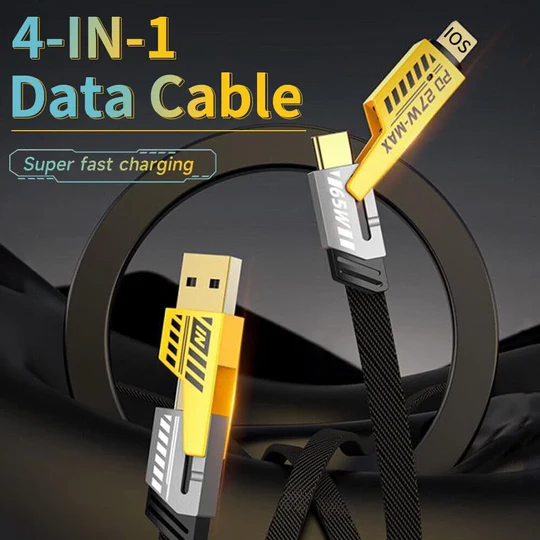 4 in 1 Fast Charging Cable PD65W 1.5M Length